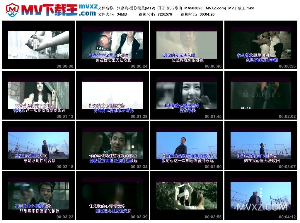 张嘉洵-爱你最美(MTV)_国语_流行歌曲_MA503023